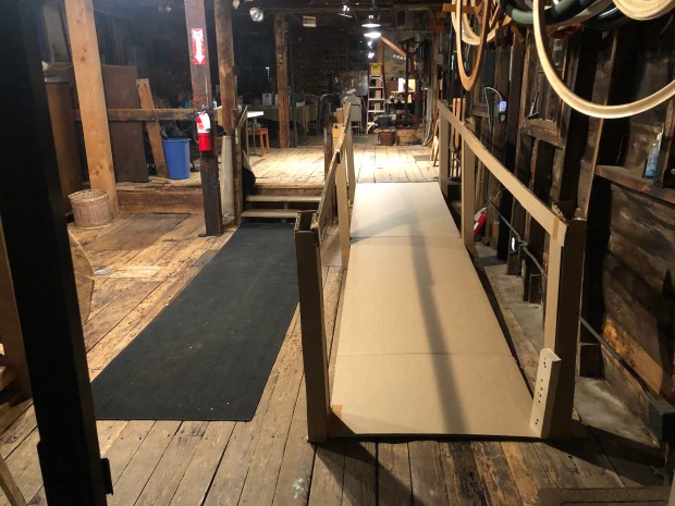 model of ramp in visitor area